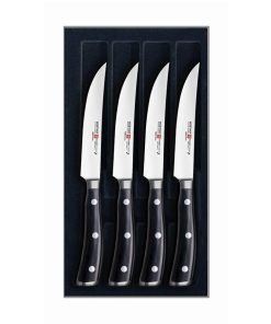 Wüsthof ® Classic Ikon 4-Piece Steak Knife Set with Black Box